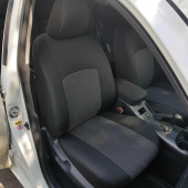ДУБЛИН Mazda 3 -3 (BМ) с 2013 гв  жаккардЧерный/Стежок Серый