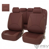 Чехлы PSV Imperial Next (Винный/отстрочка бежевая), экокожа