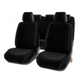 Накидки 2D "PREMIUM" PSV Bliss (Черный/Кант синий), комплект