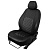 (АВТОПИЛОТ) Skoda Fabia II Hb/Wag (40/60) с 07-14г. Алькантара ромб (Черный+Серый)
